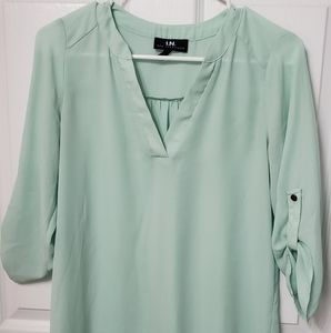 Light Aqua 3/4 length sleeve tunic